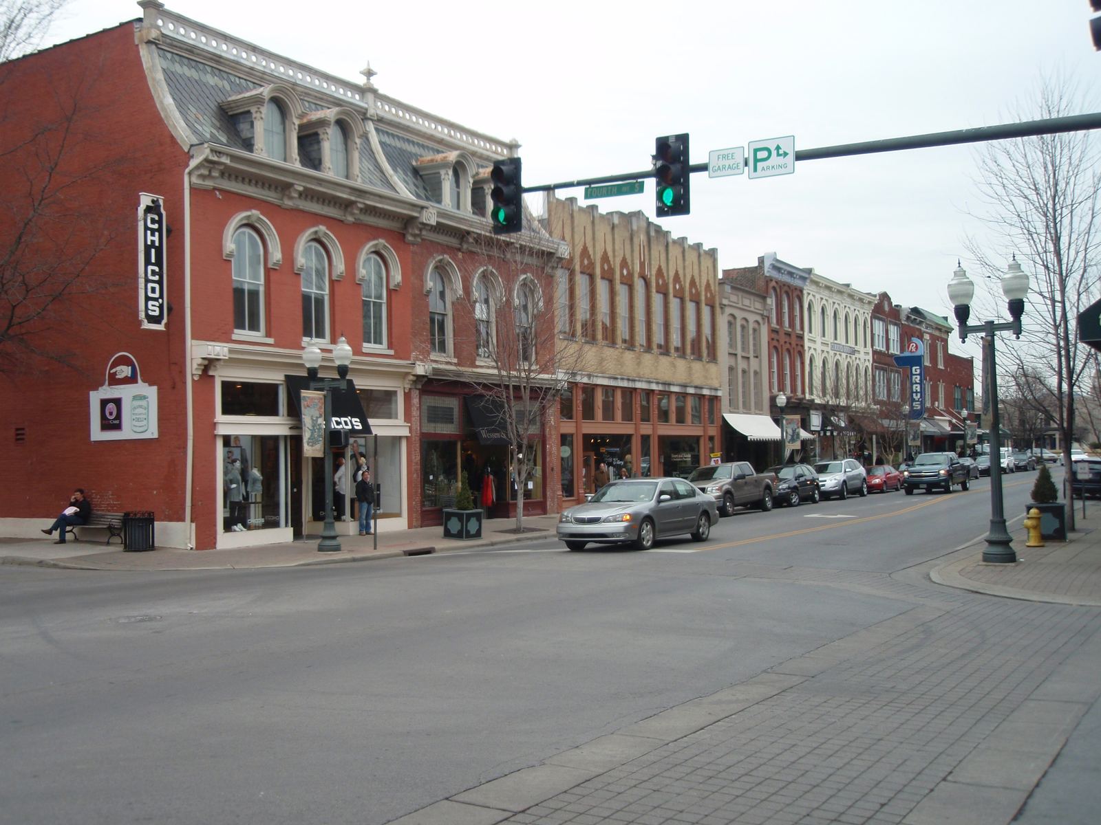 Historic 4th Avenue and Main Street in downtown Franklin, Tennessee